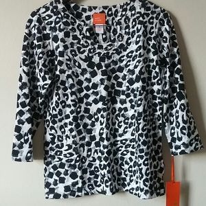 Heart of Palm Women's animal print shirt NWT med